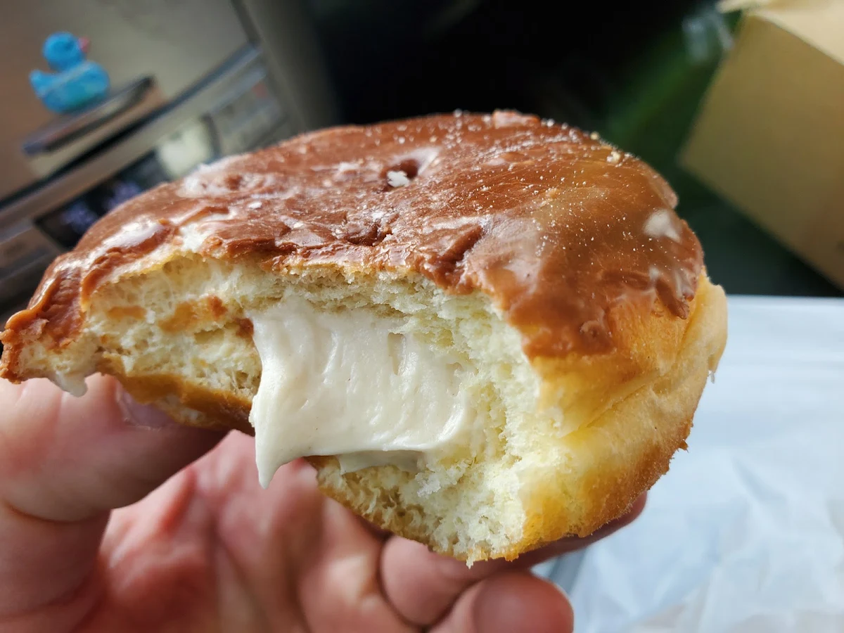 Peanut Butter Filled with Chocolate Icing Donut