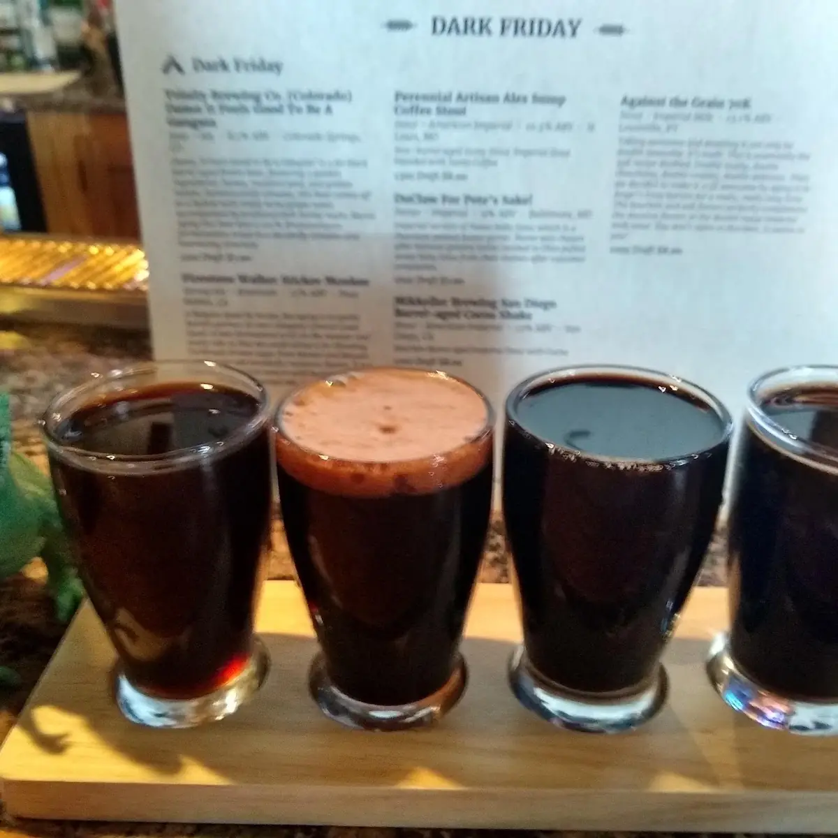 Dark Friday Beer Flight