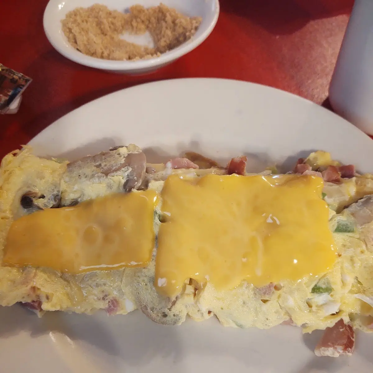 Bacon Tomato Cheese & Mushroom Omelette