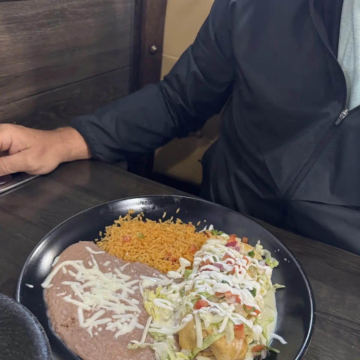 Soft Taco with Rice and Beans