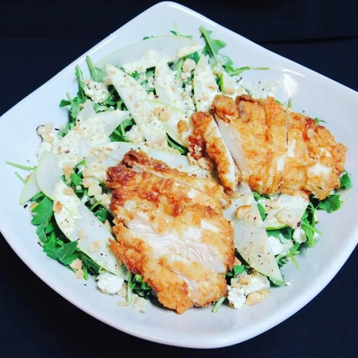 Crispy Chicken and Pear Salad