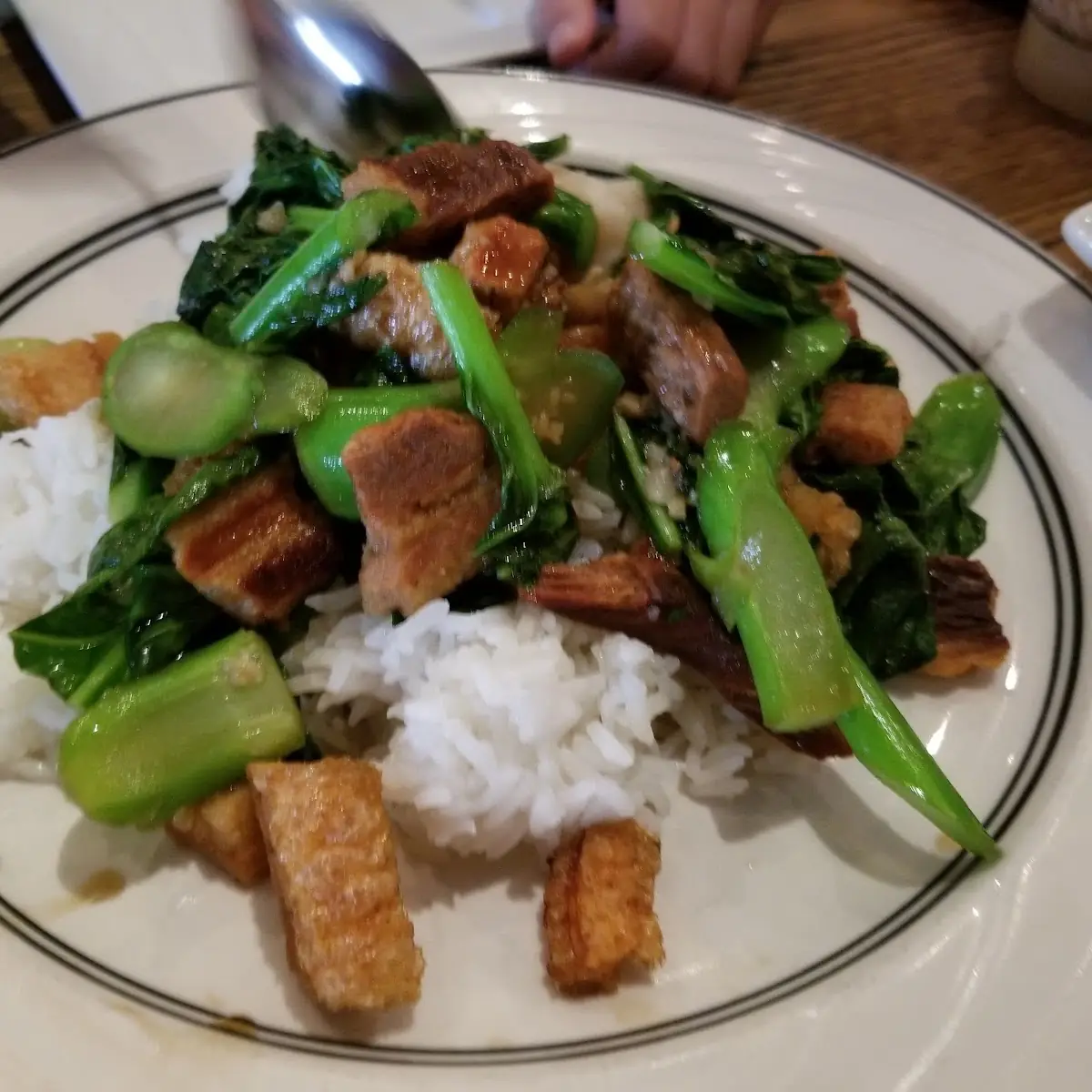 Chinese Broccoli with Crispy Pork Belly