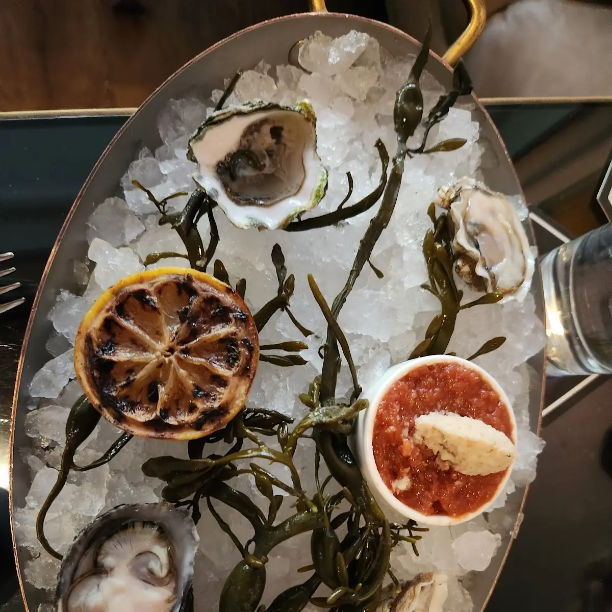 Fresh Oysters on Crushed Ice