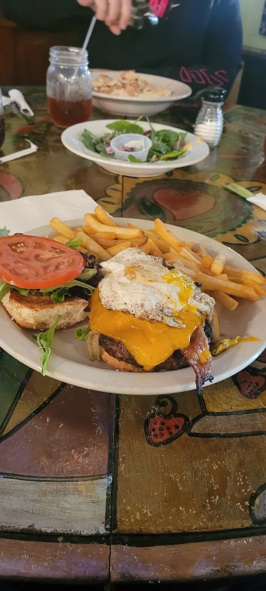 Dumpster Burger with Cheese Fries