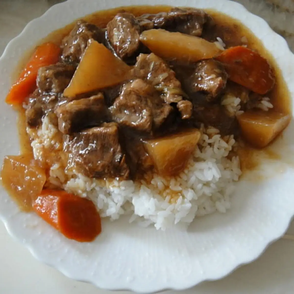 Braised Beef Brisket with Rice