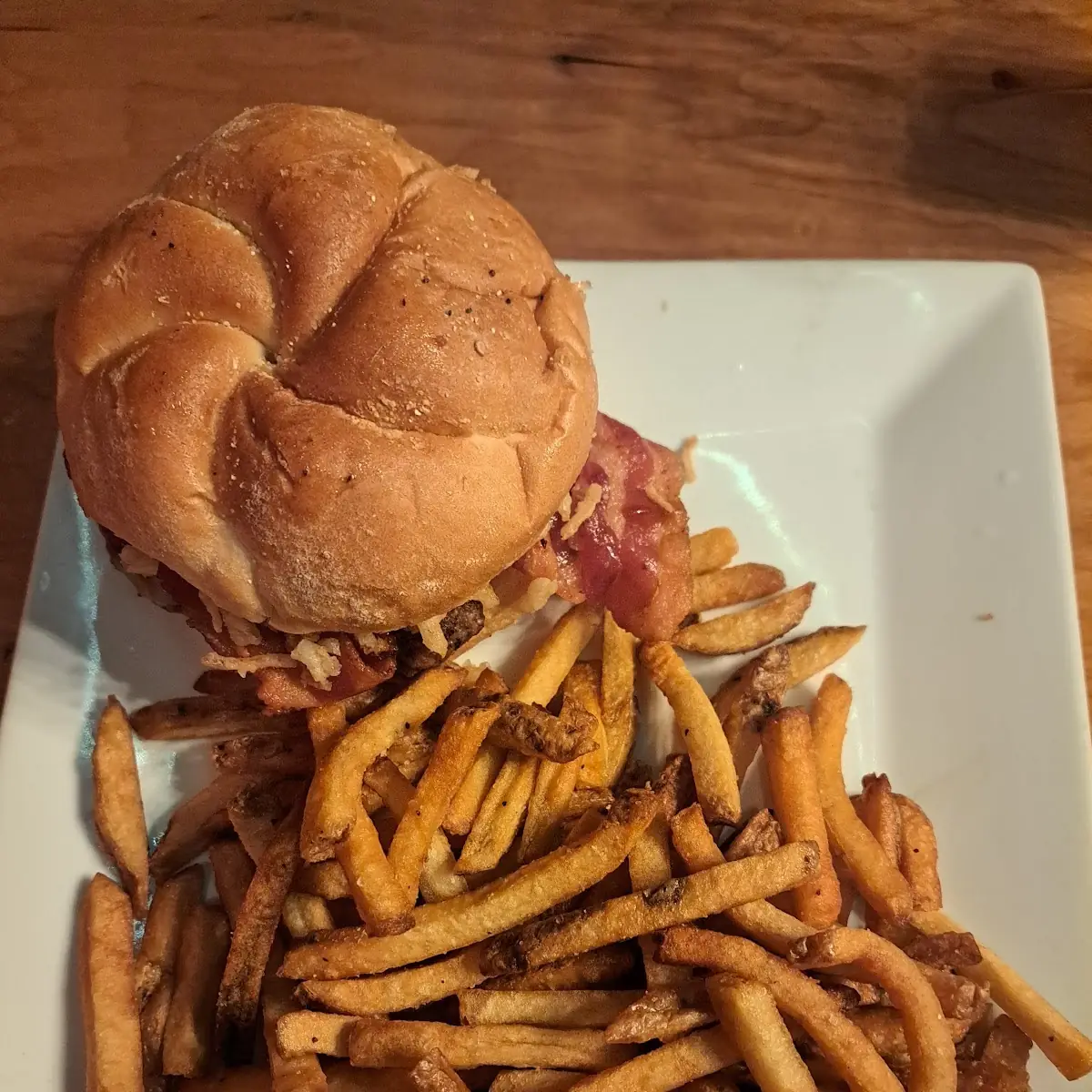 Bacon Cheeseburger and Fries