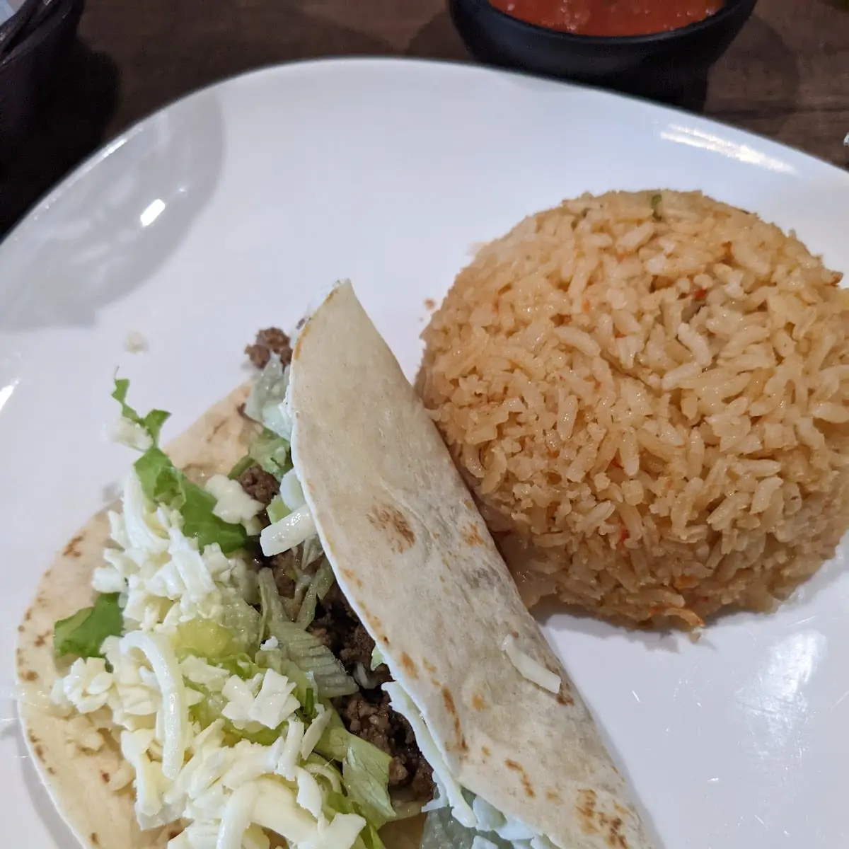 Soft Beef Taco with Rice