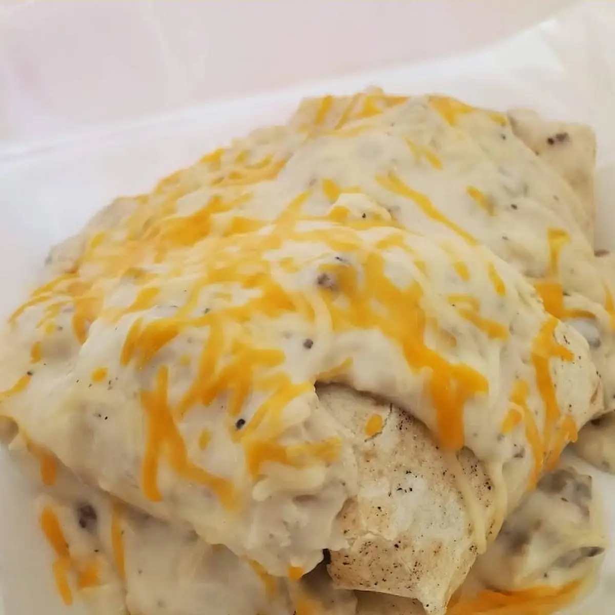 Breakfast Burrito w Sausage Gravy