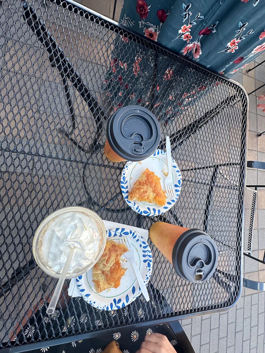 Nutter Butter Latte and Cinnamon Roll