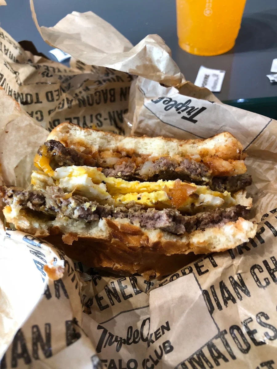 Double Beef Breakfast Sandwich