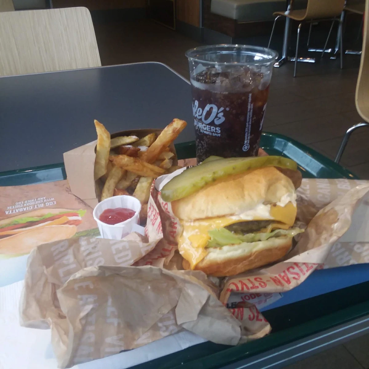 Double Cheeseburger and Fries