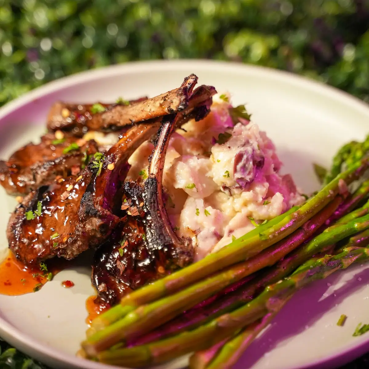 Soy Balsamic Honey Glazed Lamb Chops