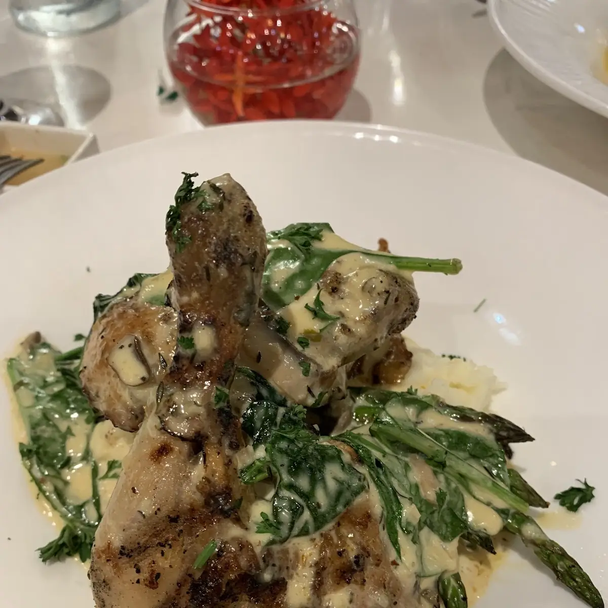 Roasted Chicken in Cream Sauce