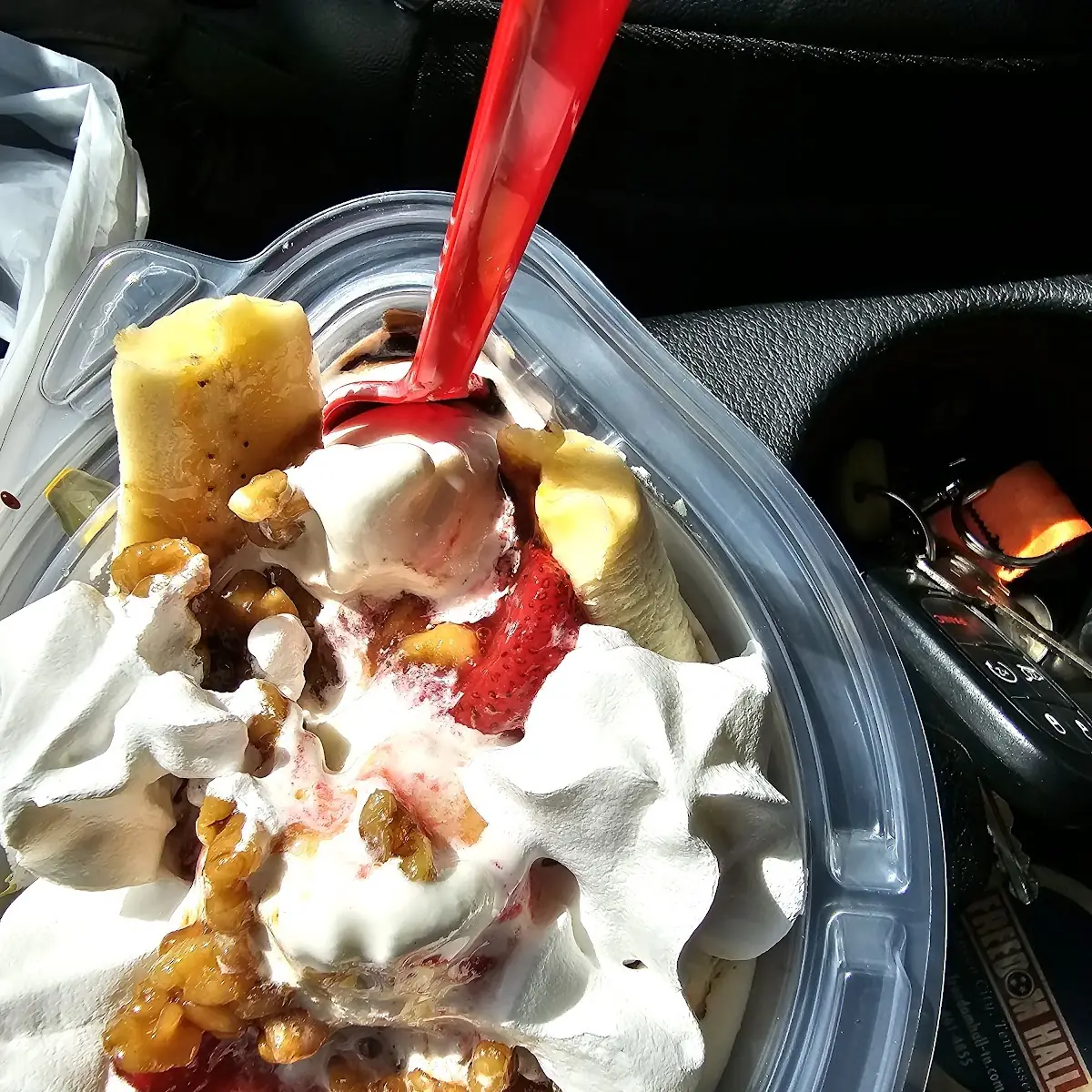 Banana Split with Walnuts