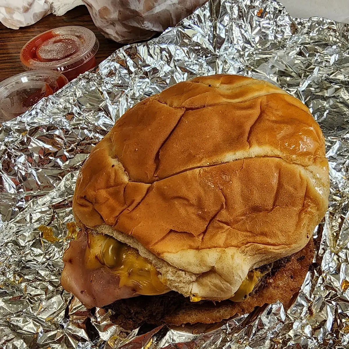 Ham Bacon Cheeseburger