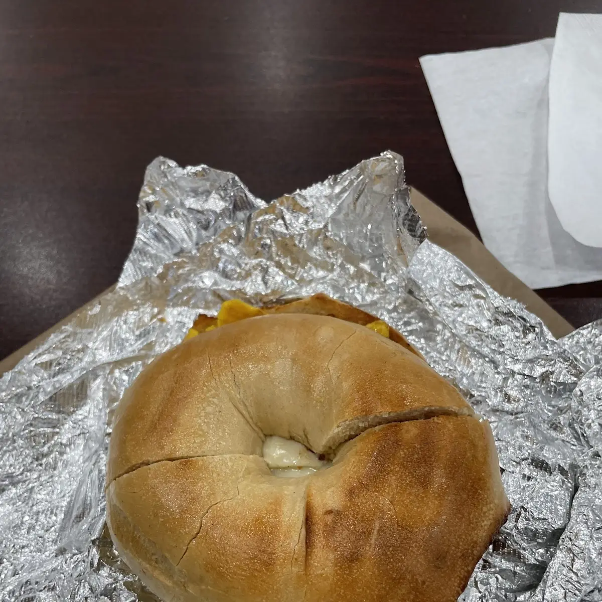 Bagel with Taylor Ham Cheese