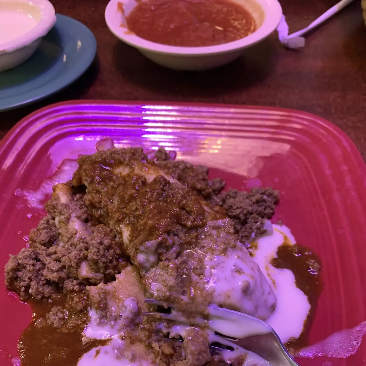 Tamale w Cheese Sauce