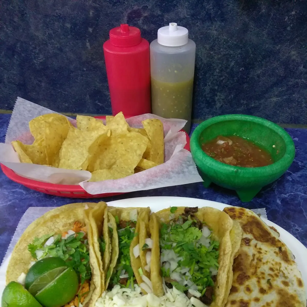 Steak Chicken Chorizo Tacos Steak Quesadilla