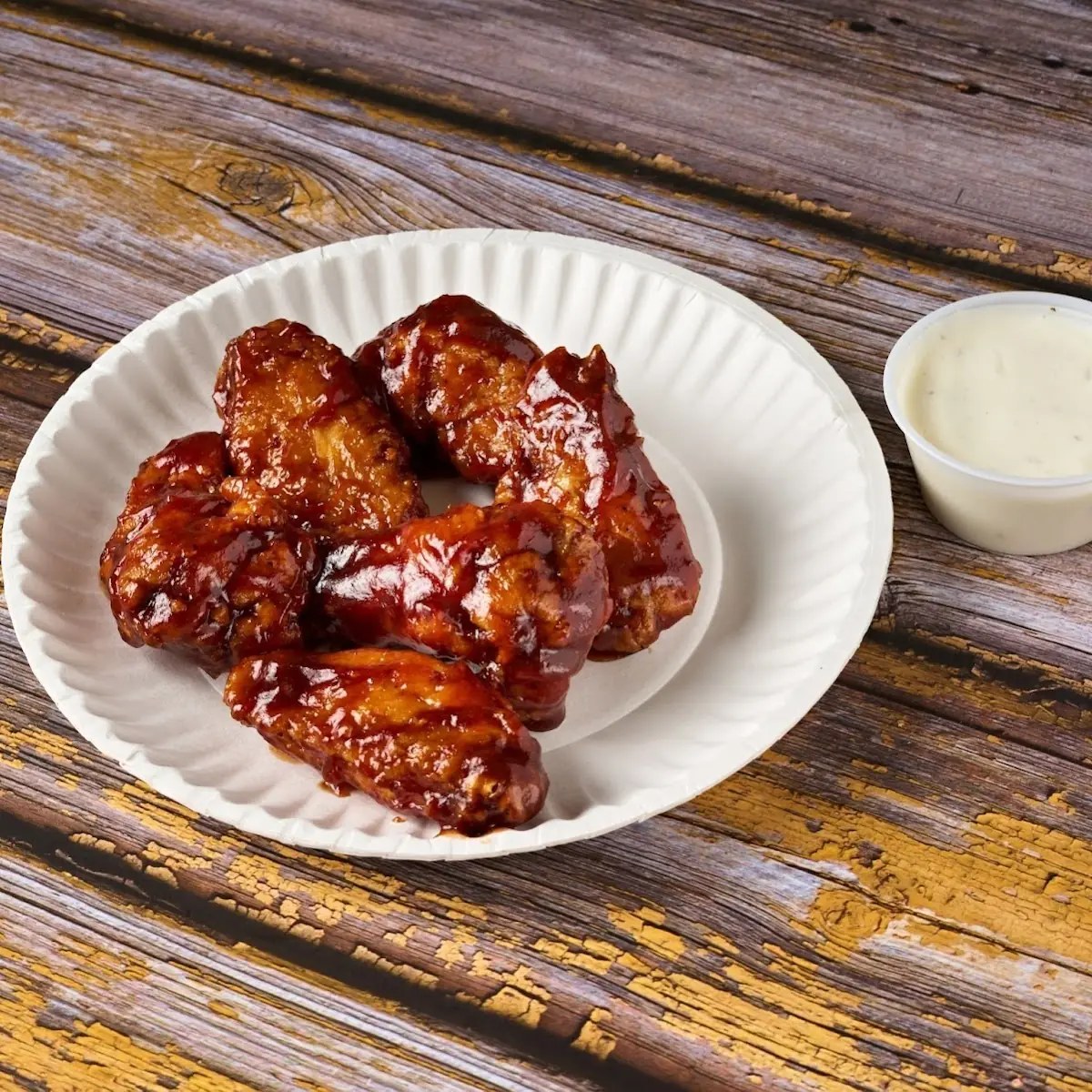 6 Wings Traditional Wings BBQ Sauce