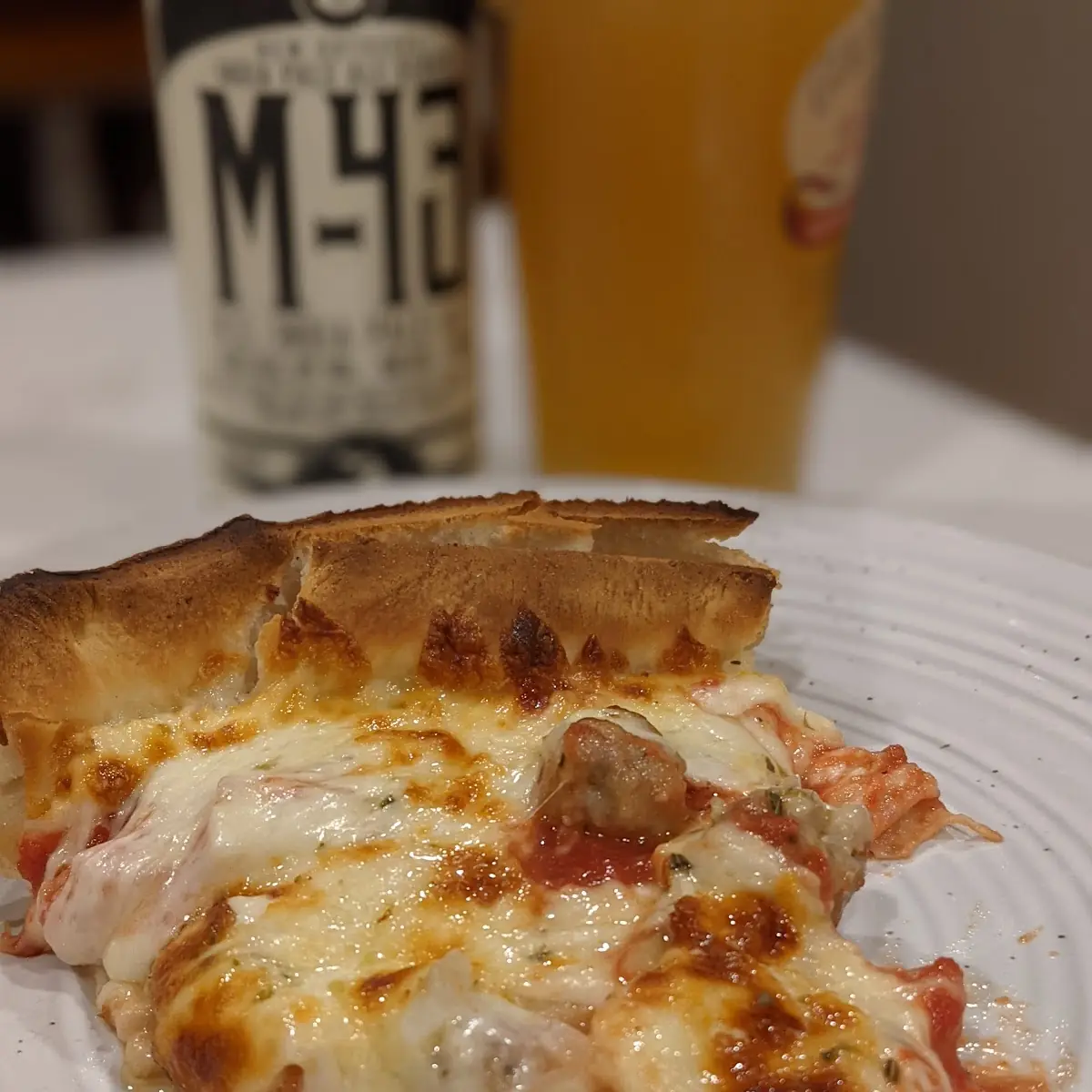 Pan Pizza with Sausage and Onions