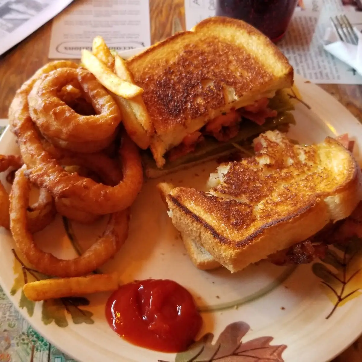 Sandwich and Onion Rings