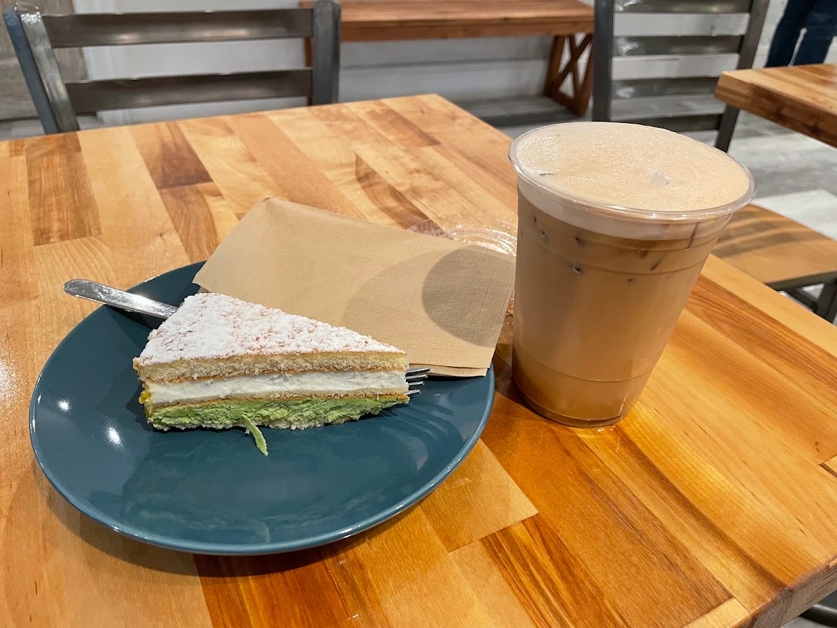 Pistachio Cake Slice