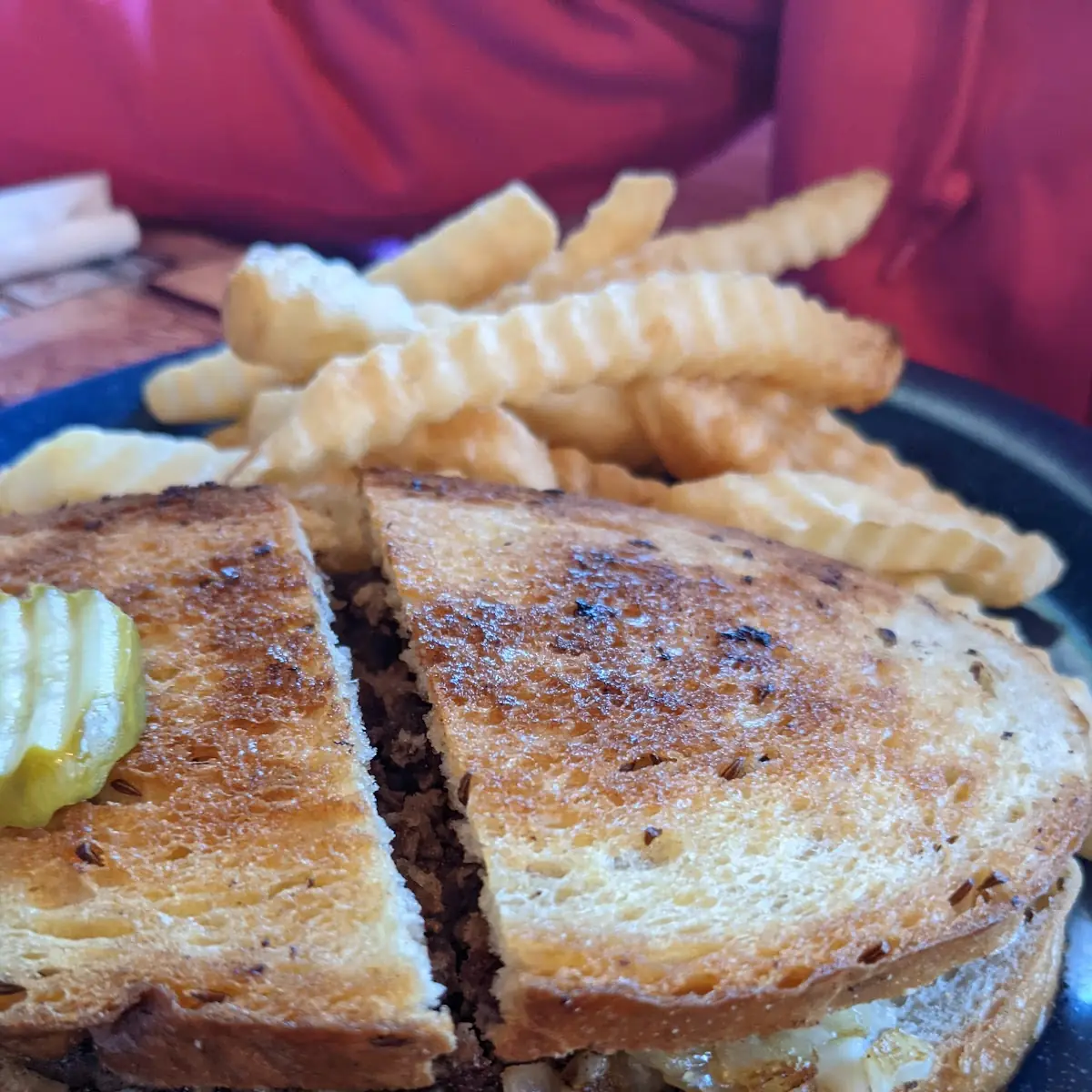 Patty Melt and Fries