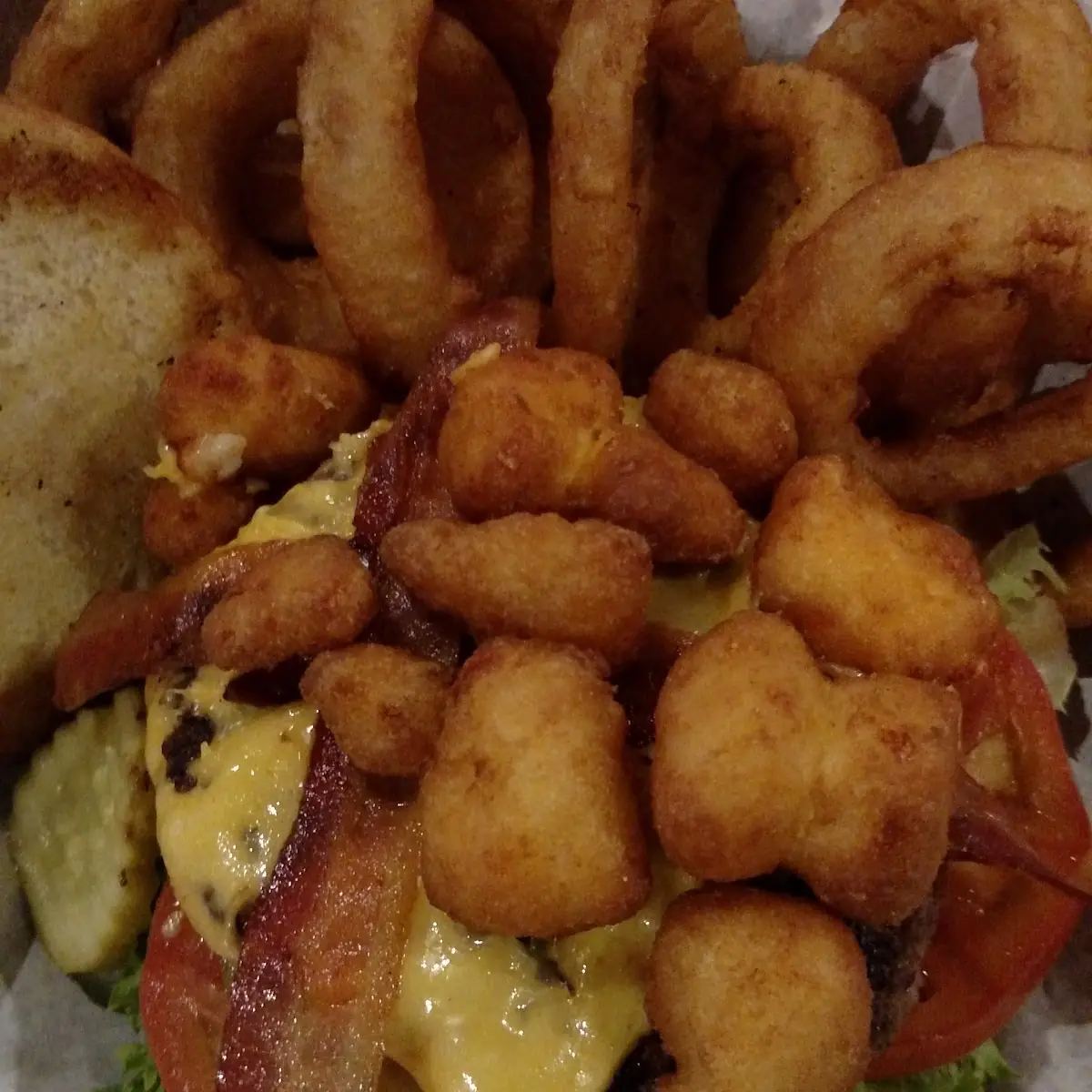 Cheese Curd Bacon Burger