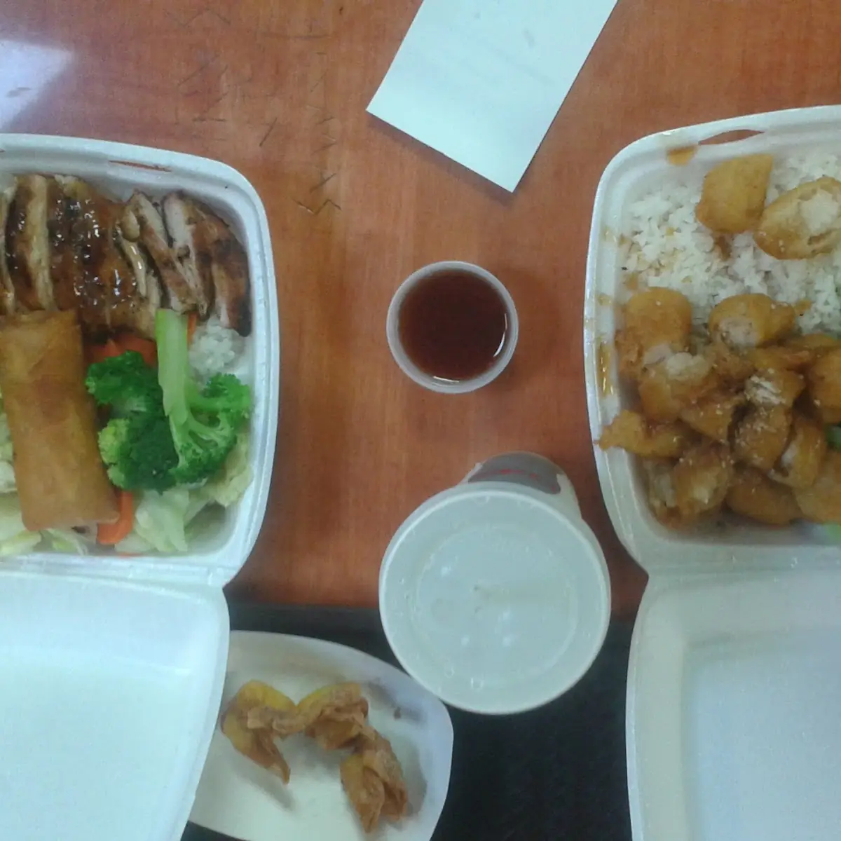 Sesame Chicken with Crab Puffs