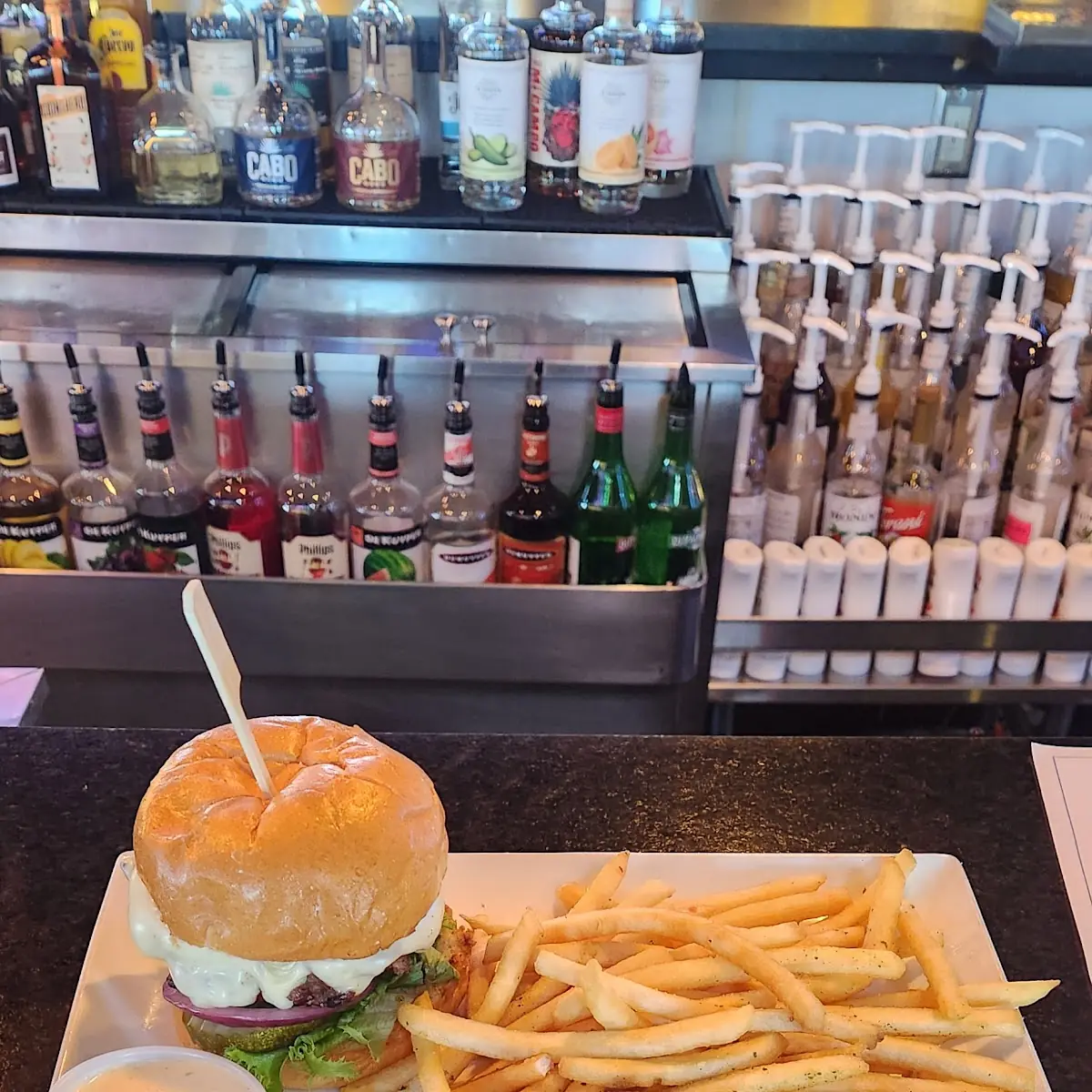 Cheese Burger with Frys