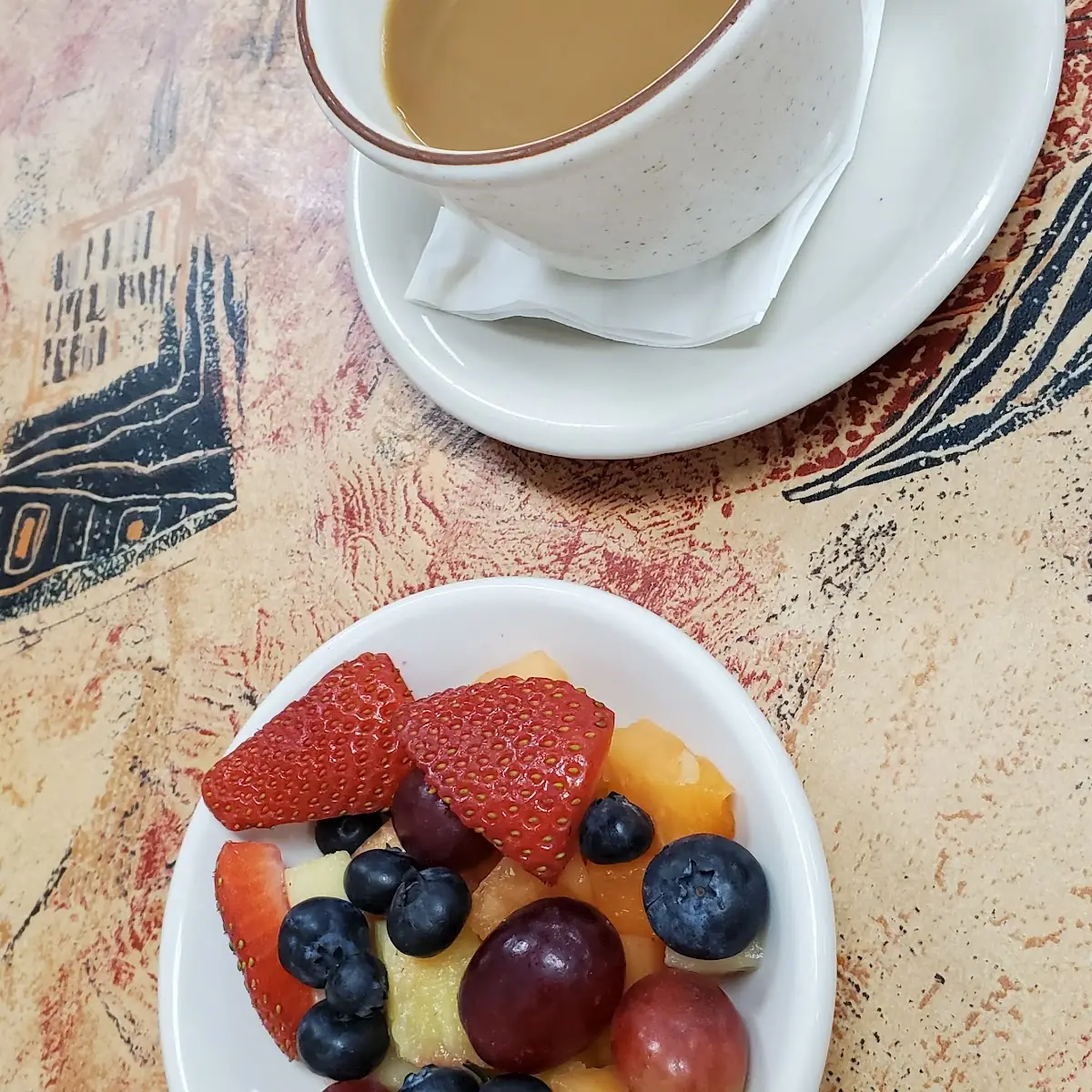 Coffee and Fruit Cup