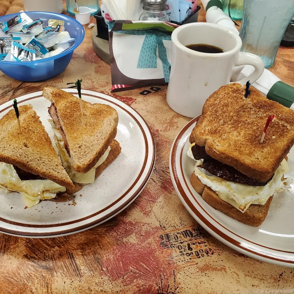 Smoked Sausage Egg Cheese Wheat Bread