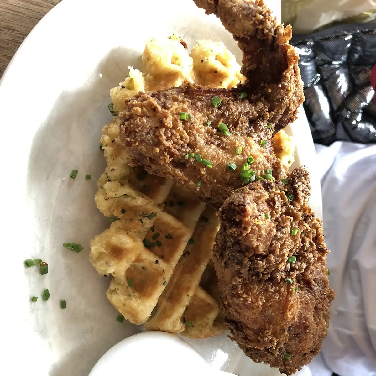 Fried Chicken Waffle Maple Gravy