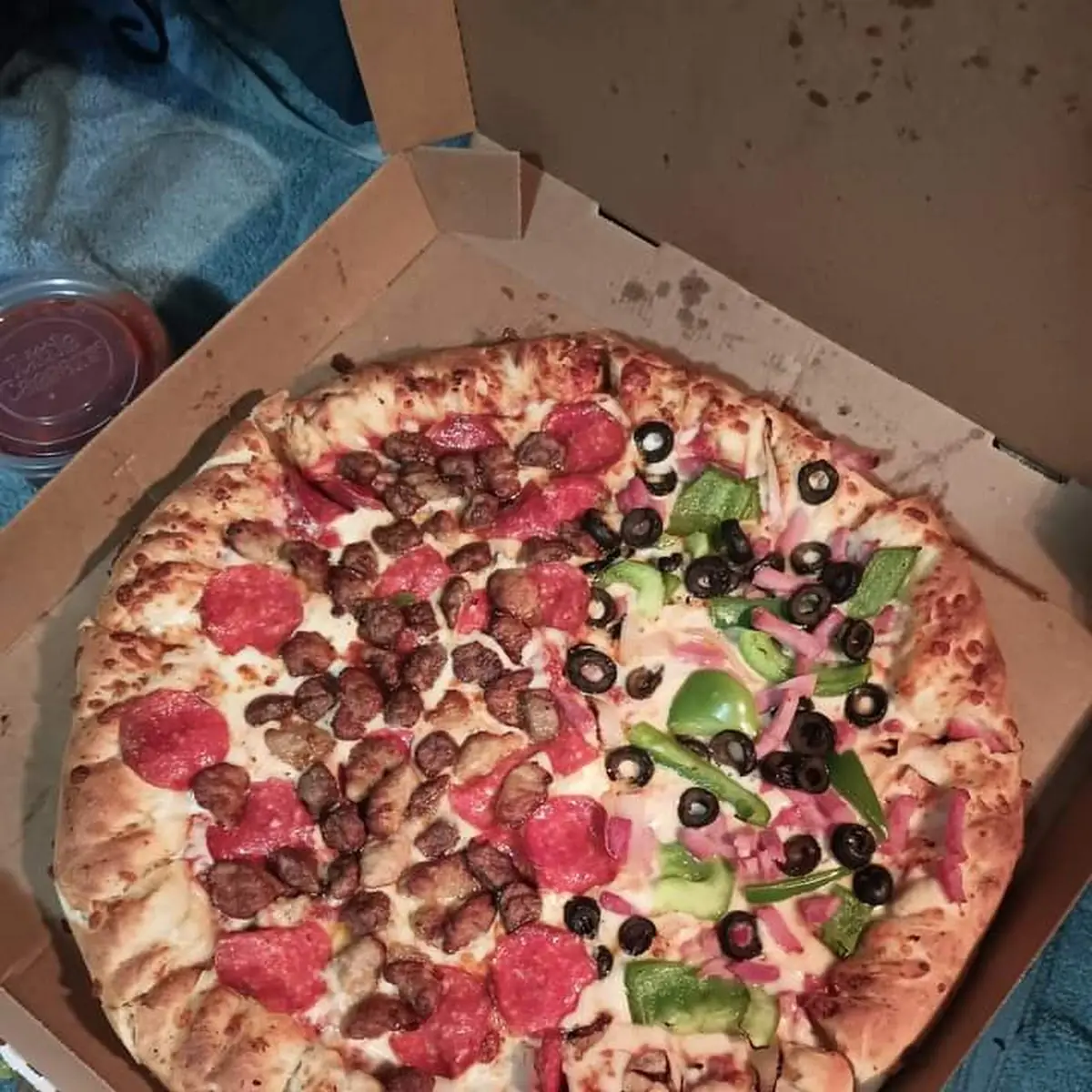 Half and Half Specialty Pizza