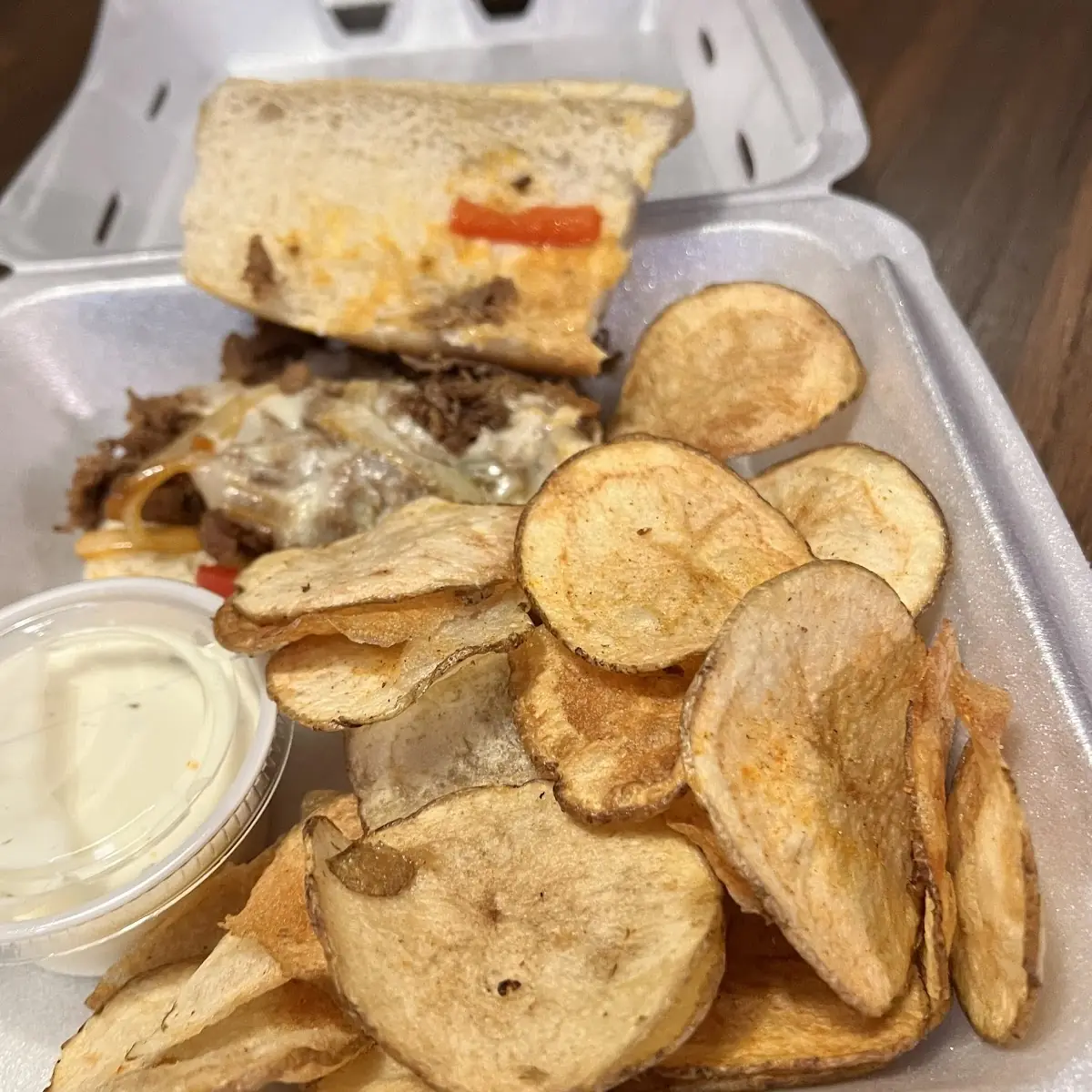 Philly Cheesesteak and Chips