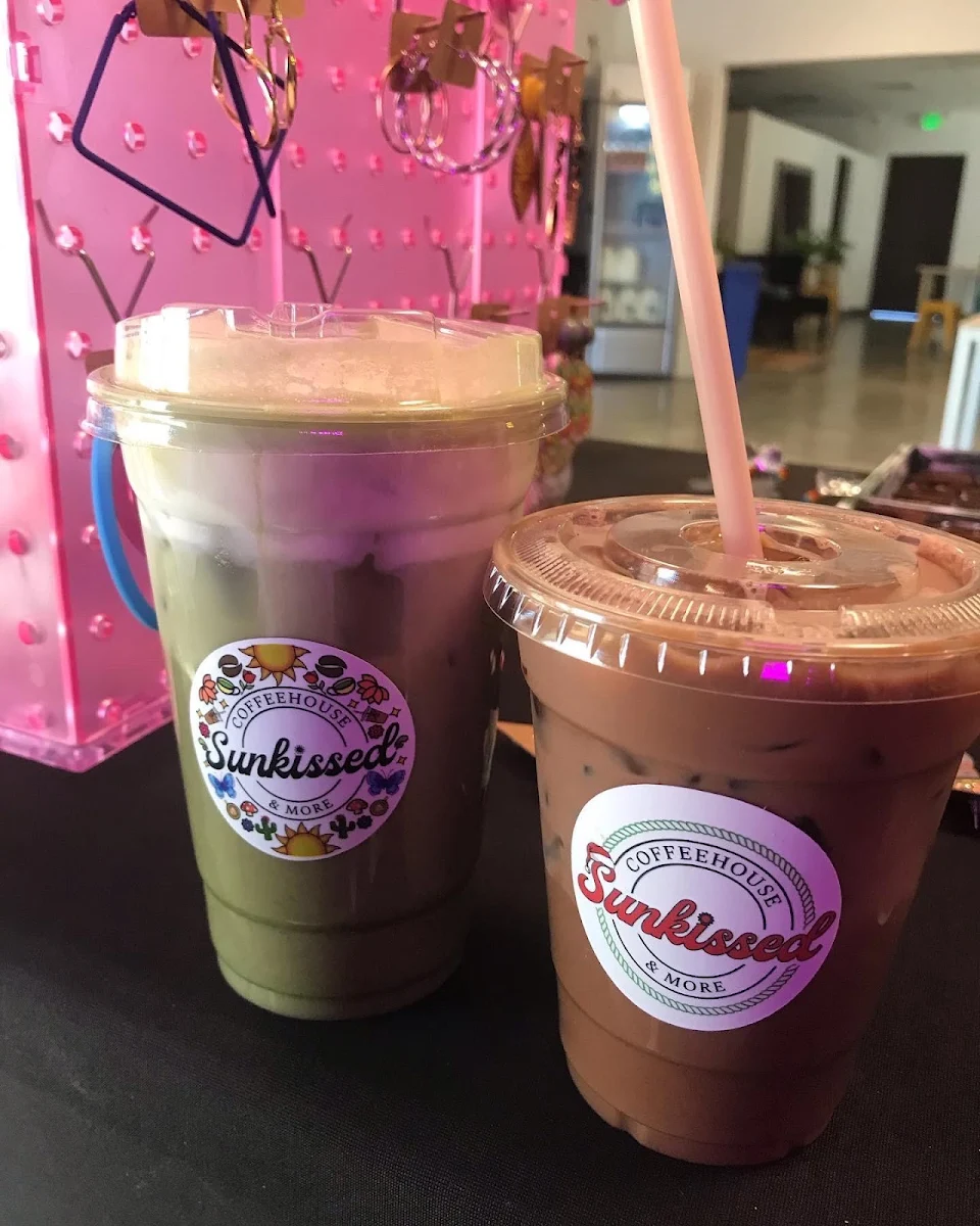 Matcha Withe Ube Foam and Dark Chocolate Latte