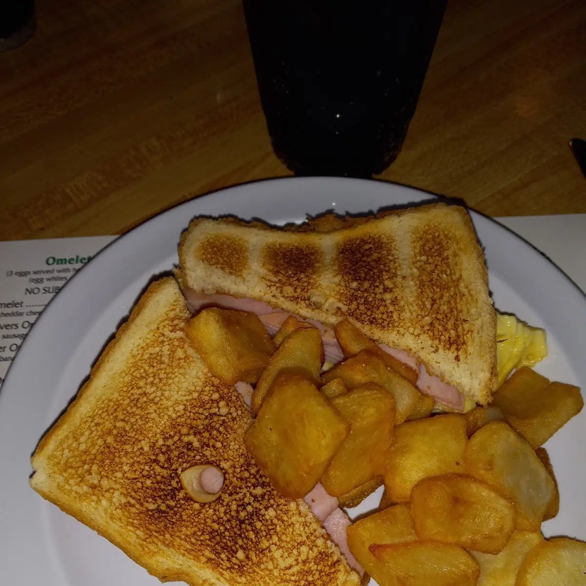 Ham Egg and Cheese Breakfast Sandwich