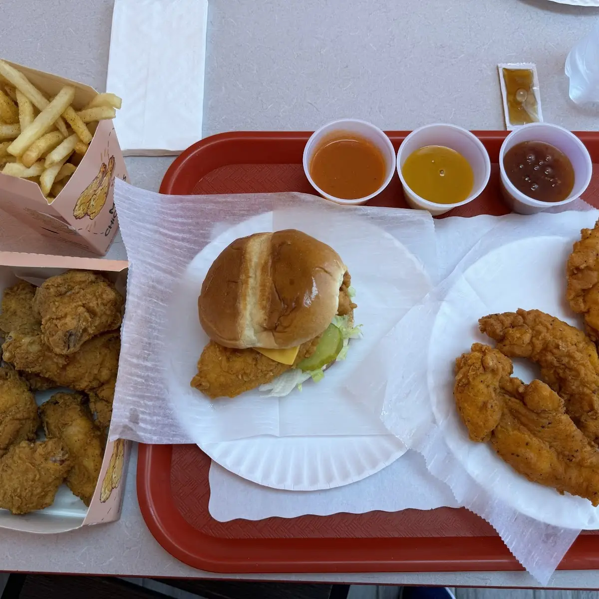 Chicken Wings Tenders Sandwich