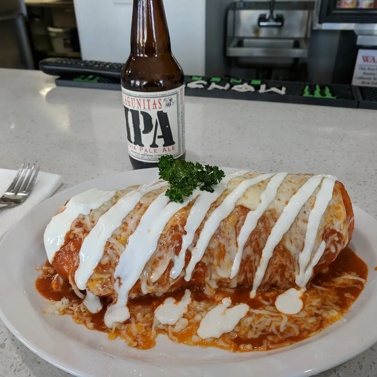 Wet Burrito with Chipotle Sauce