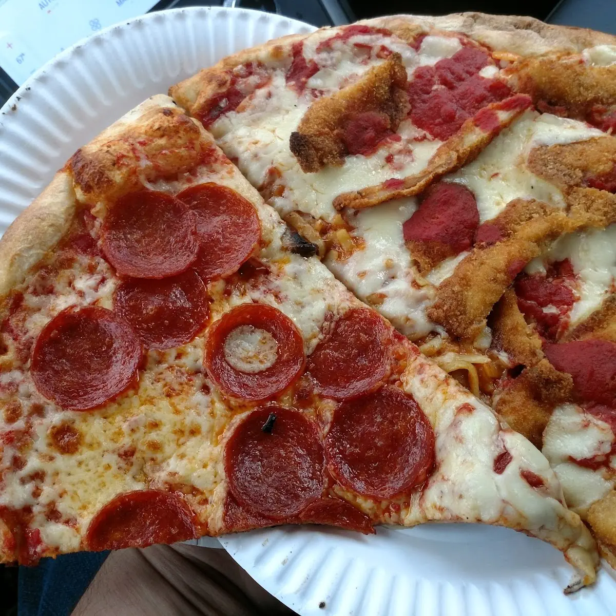 Pepperoni Slice & Chicken Parmigiana Slice