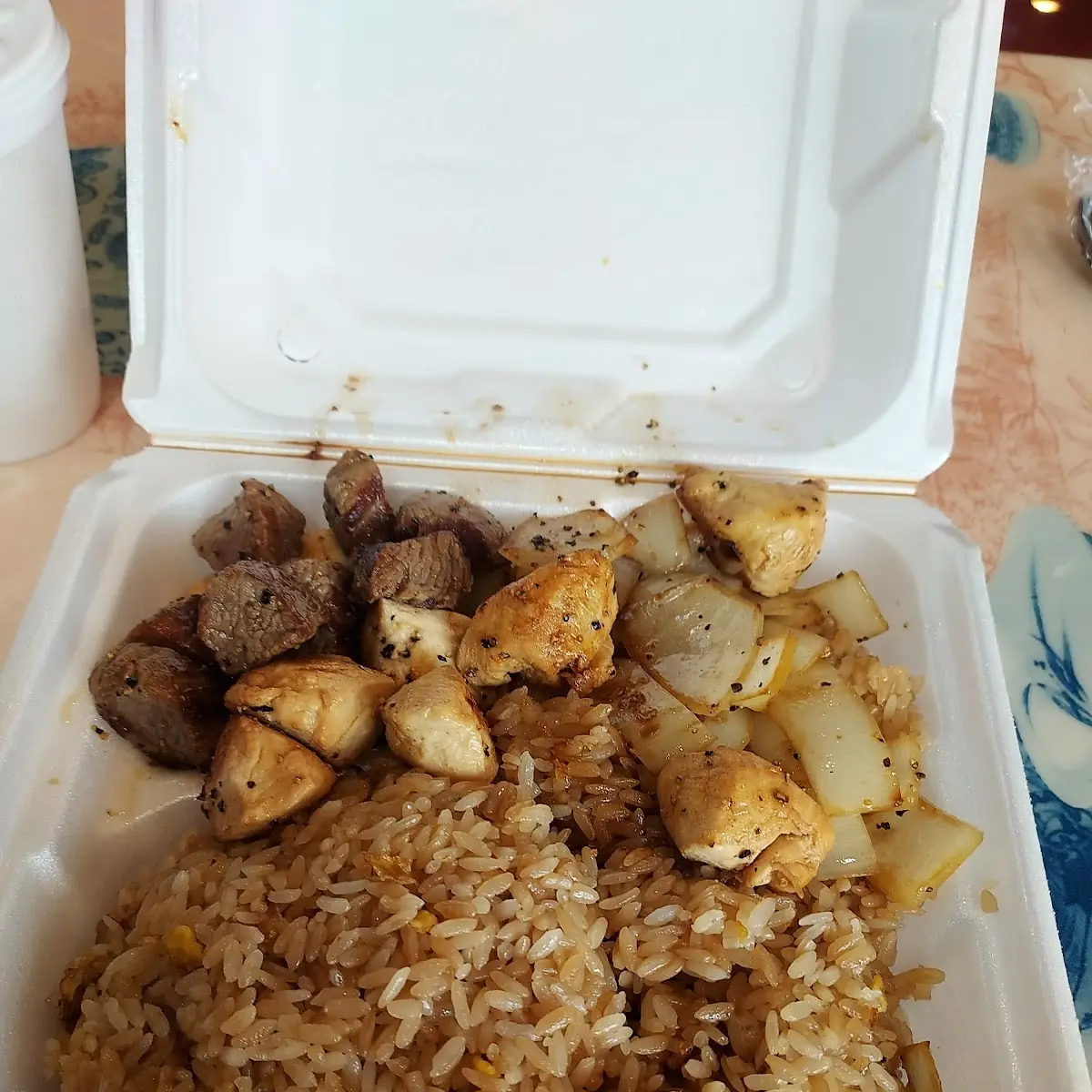Chicken and Shrimp Teriyaki Fried Rice