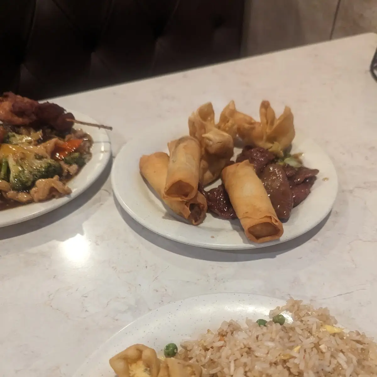 Fried Rice and Crab Rangoon