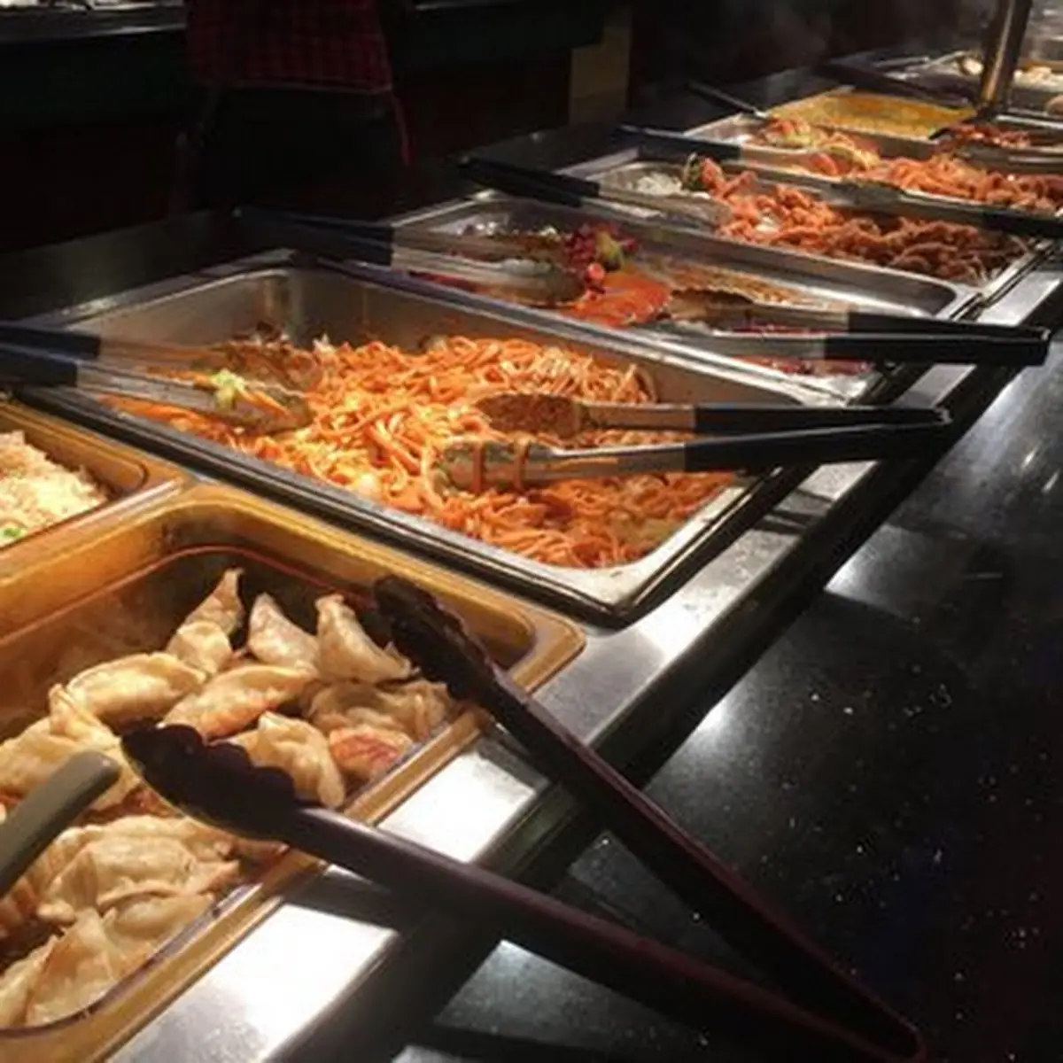 Orange Chicken and Spring Rolls Buffet