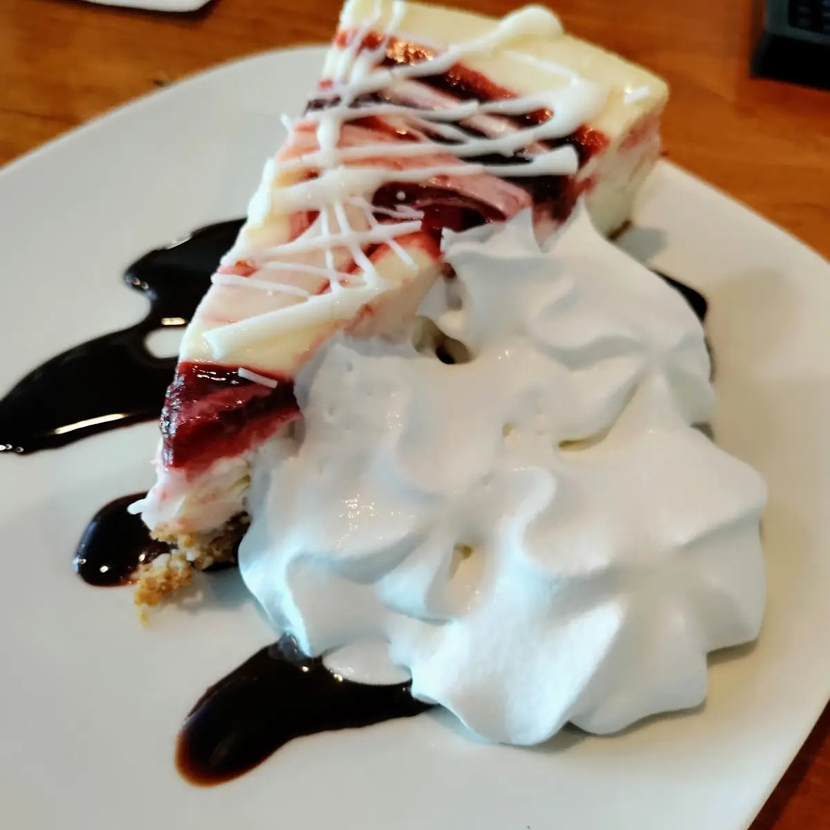 Raspberry Cheesecake with Whipped Cream