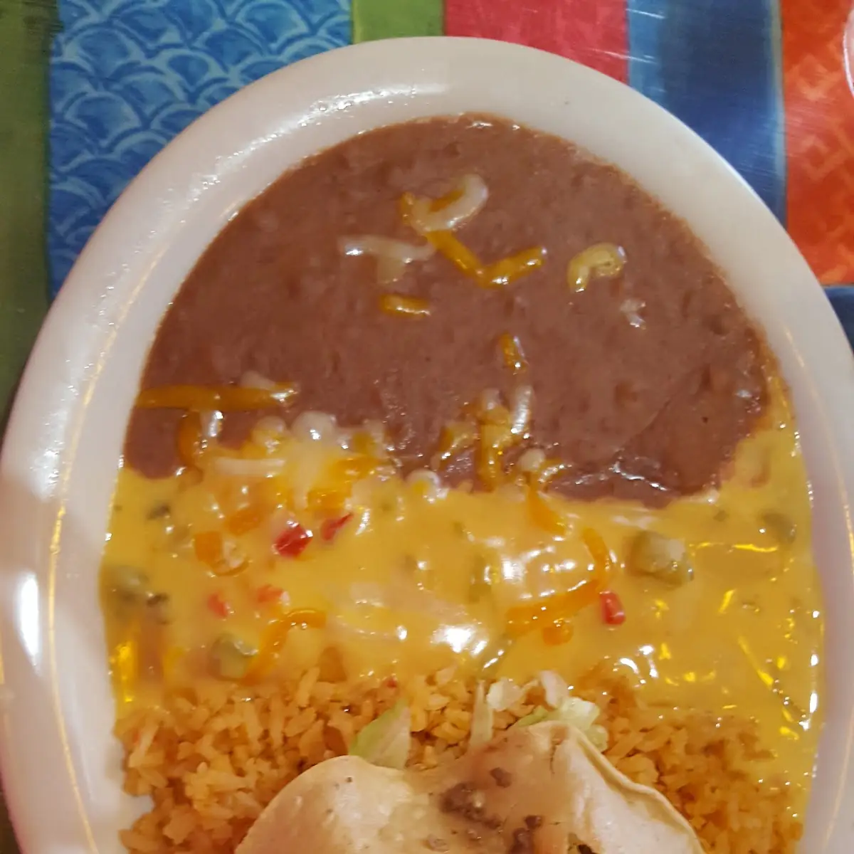 Cheese Enchilada & Puffy Beef Taco