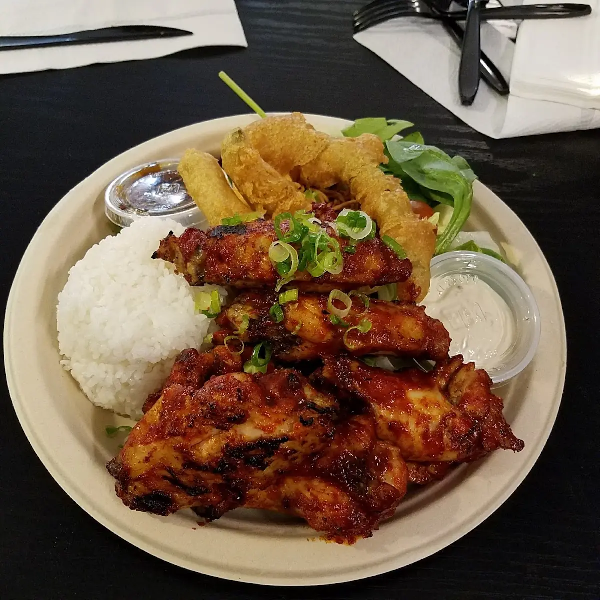 Fried Chicken Wing Rice Bowl