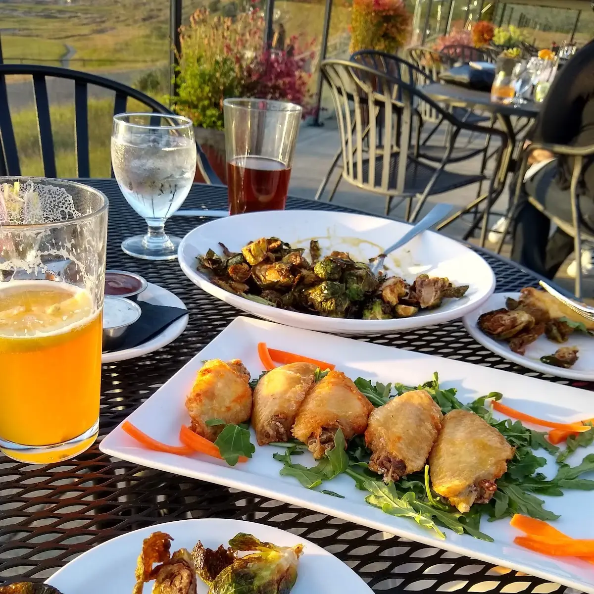 Grilled Brussel Sprouts & Wings