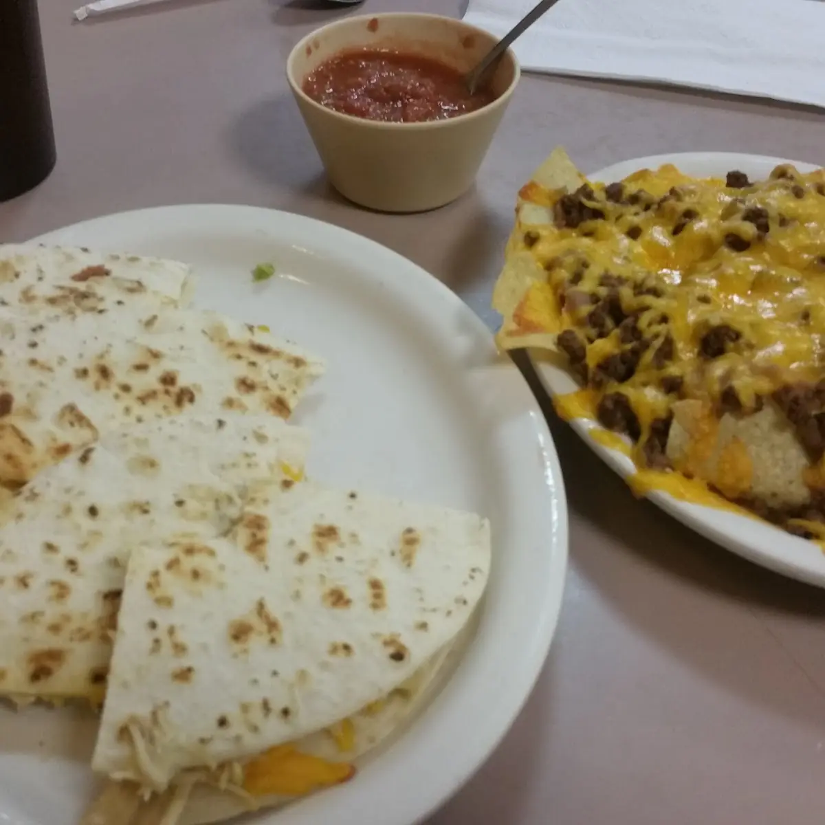 Nachos and Quesadilla