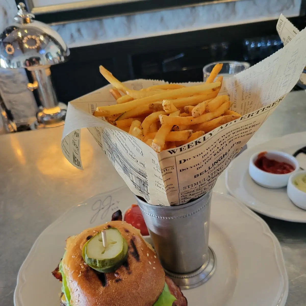 Veggie Burger and Fries