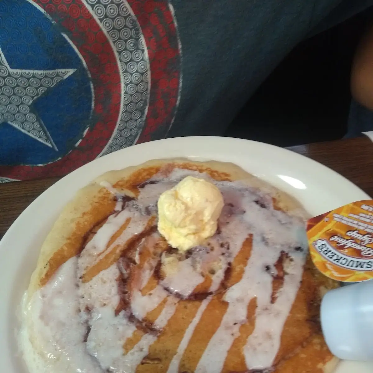 Cinnamon Roll Pancake Combo
